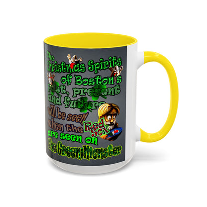 christmas spirits of boston - Accent Mug (grey-light grey)