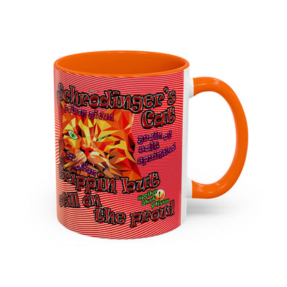 schrodinger's cat - Accent Mug (yellow-orange wave)