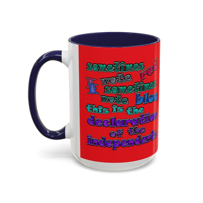 declaration of the independents - Accent Mug (red)