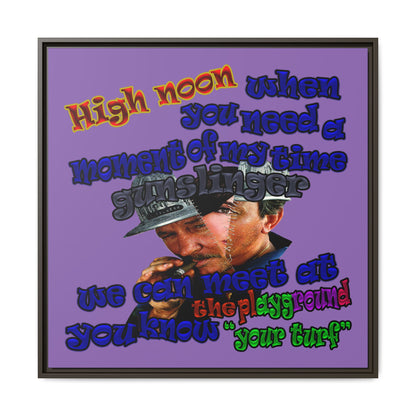 high noon - framed canvas art (light purple)