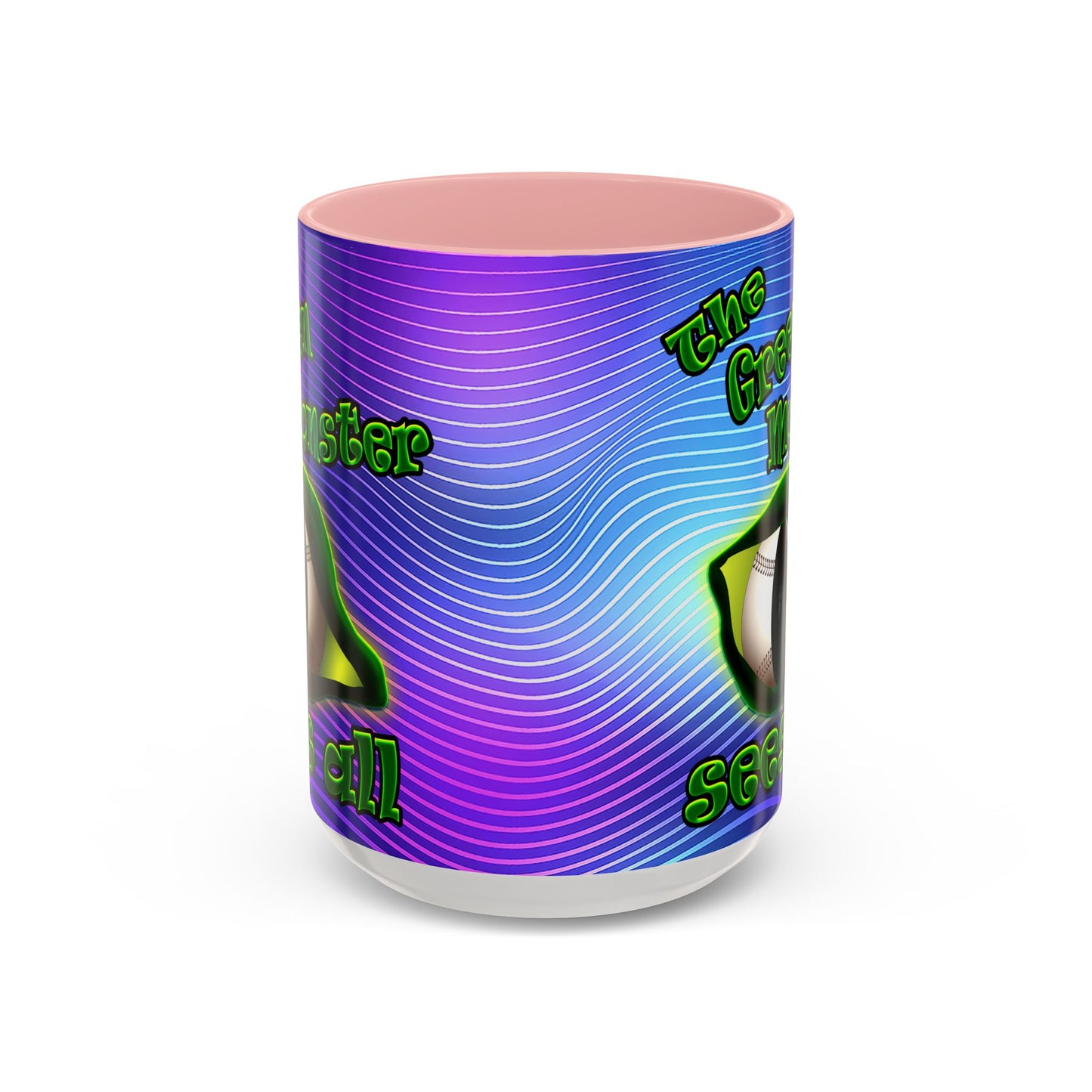 green monster - Accent Mug (purple wave)