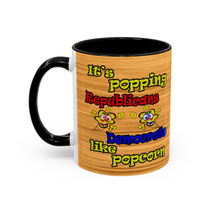 popping like popcorn - Accent Mug (butterscotch wood finish)