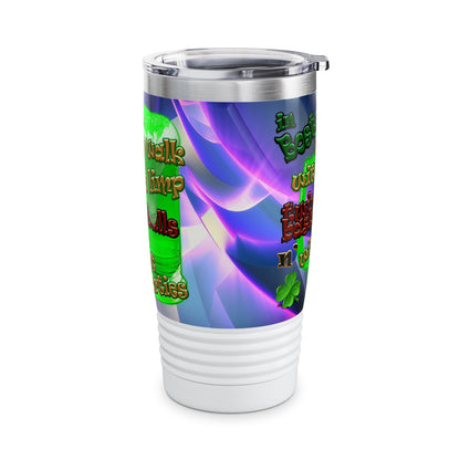 celtics logo - Ringneck Tumbler, 20oz (grey-pink wave)