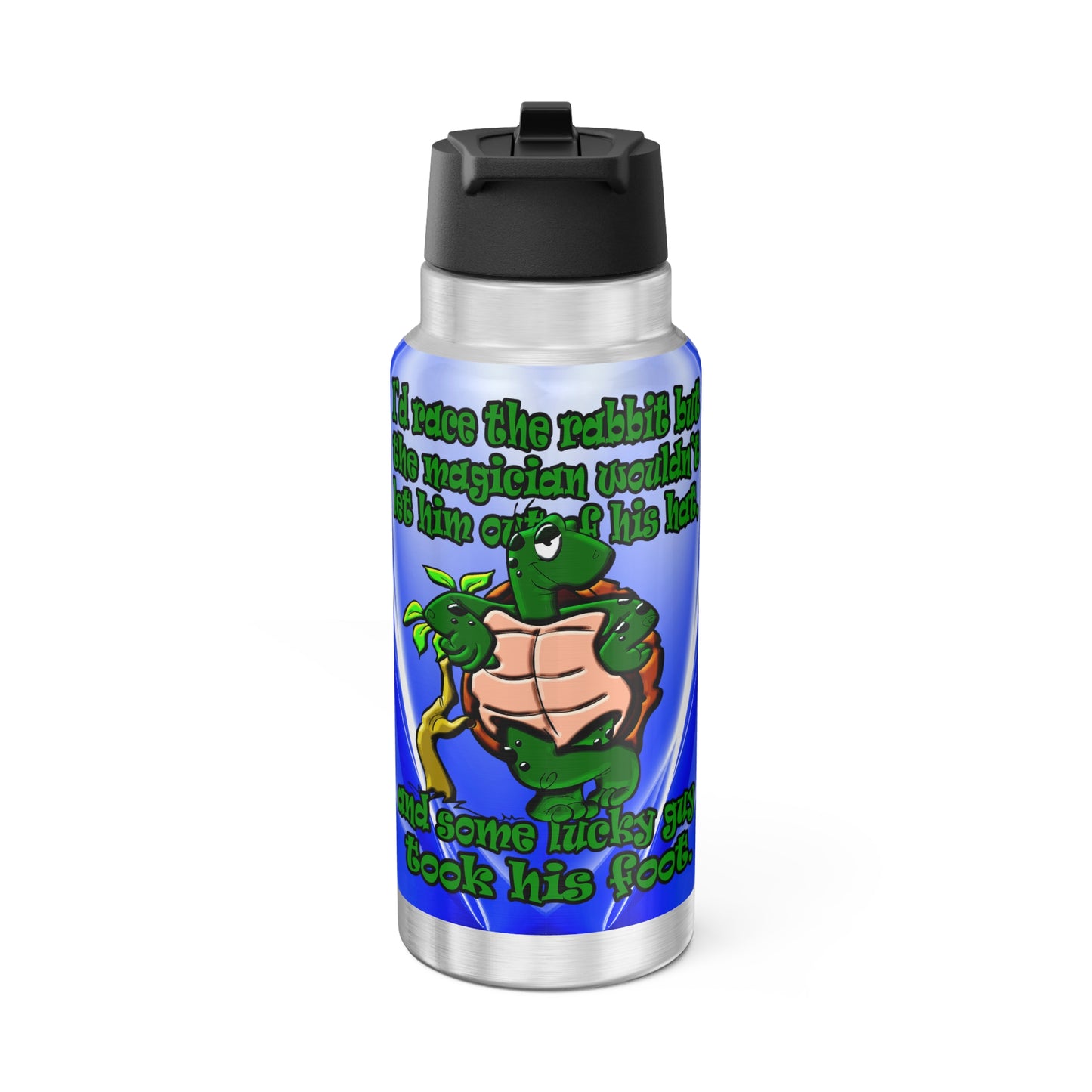 turtle race - Gator Tumbler, 32oz  (blue-white wave)