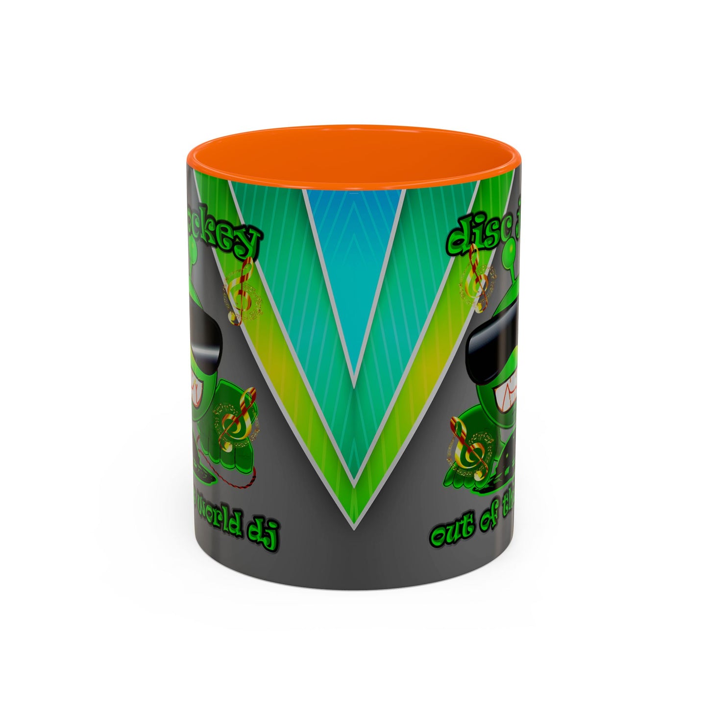disc jockey - Accent Mug (rainbow split)