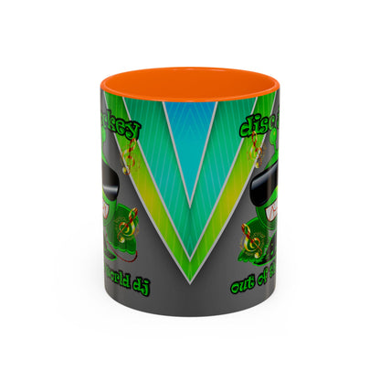 disc jockey - Accent Mug (rainbow split)