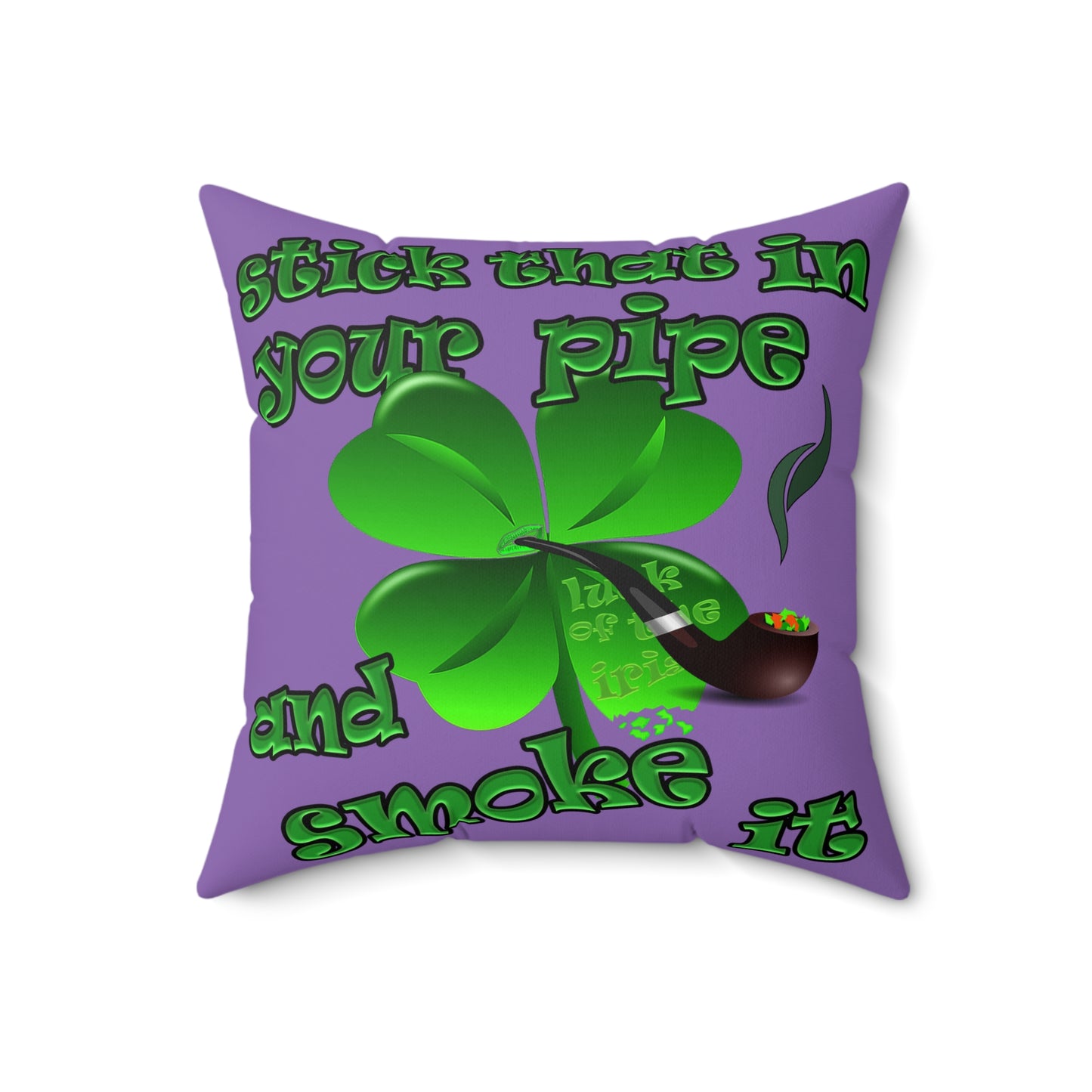 celtics logo - Spun Polyester Square Pillow - (light purple)