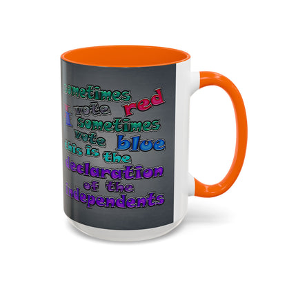 declaration of the independents - Accent Mug (grey-light grey)