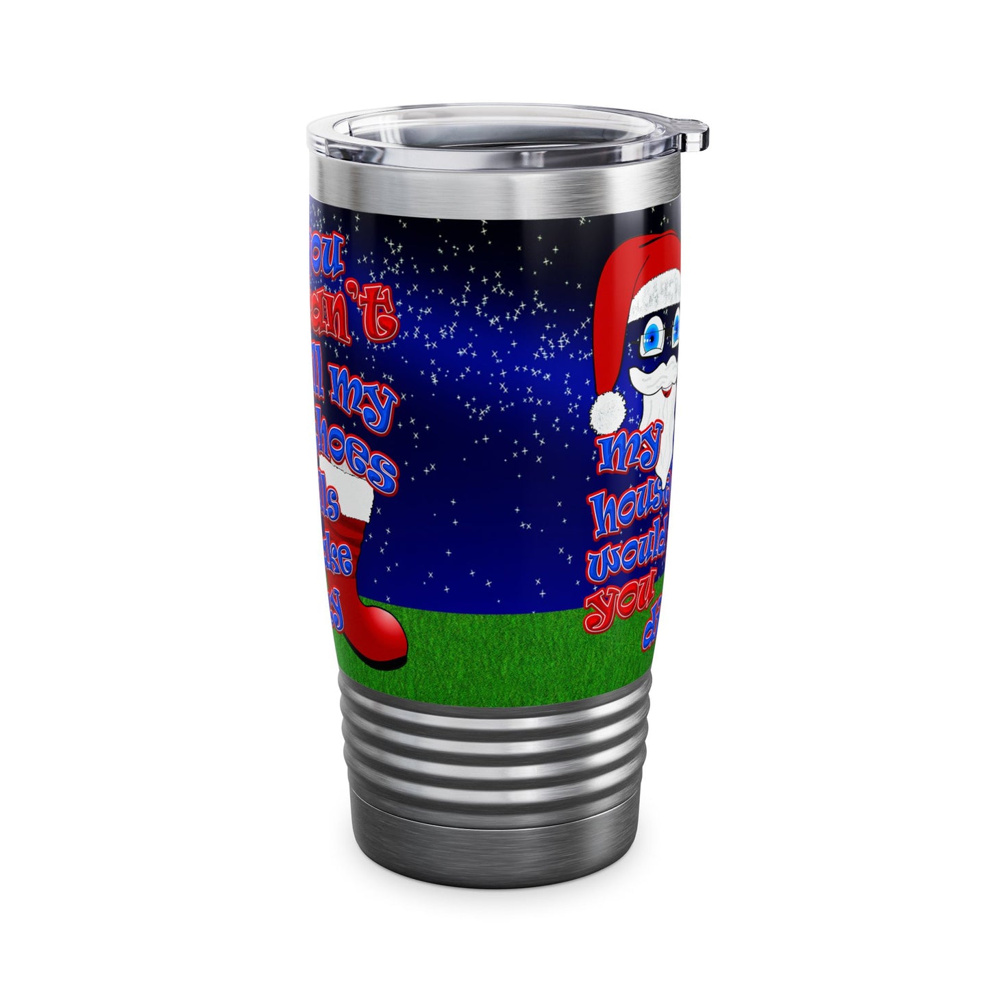 santa's shoes - Ringneck Tumbler, 20oz ('snoops' background)