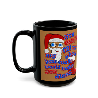 santa's shoes - Black Mug (light brown)