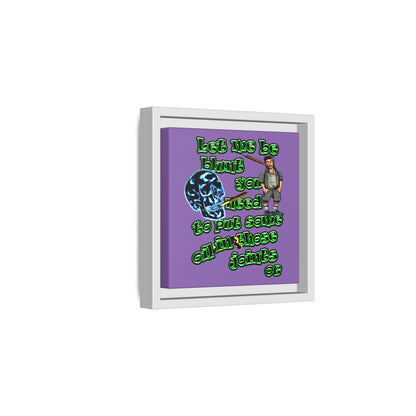 og - framed canvas art (light purple)