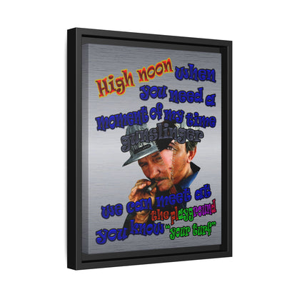 high noon - framed canvas art (brushed nickel)