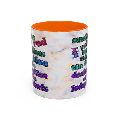 declaration of the independents - Accent Mug (white marble)
