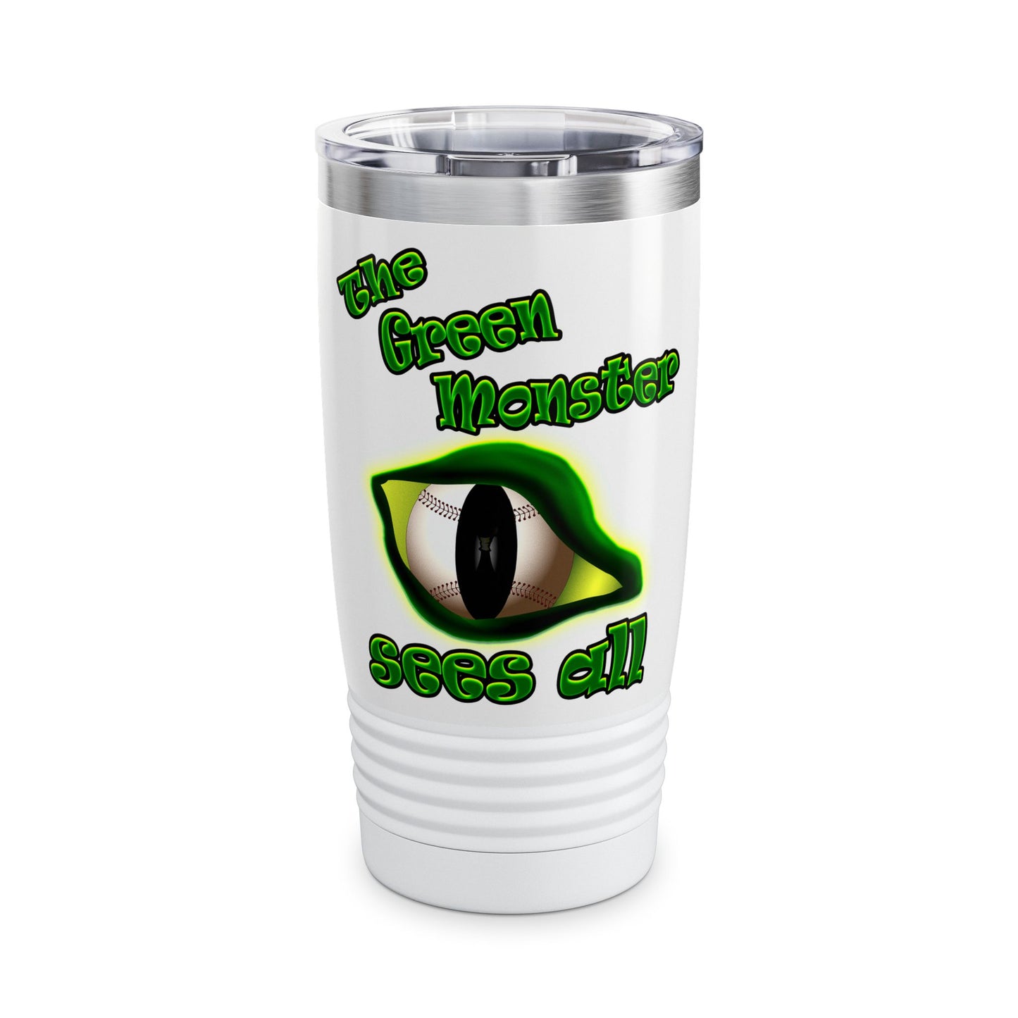 green monster - Ringneck Tumbler, 20oz (white)