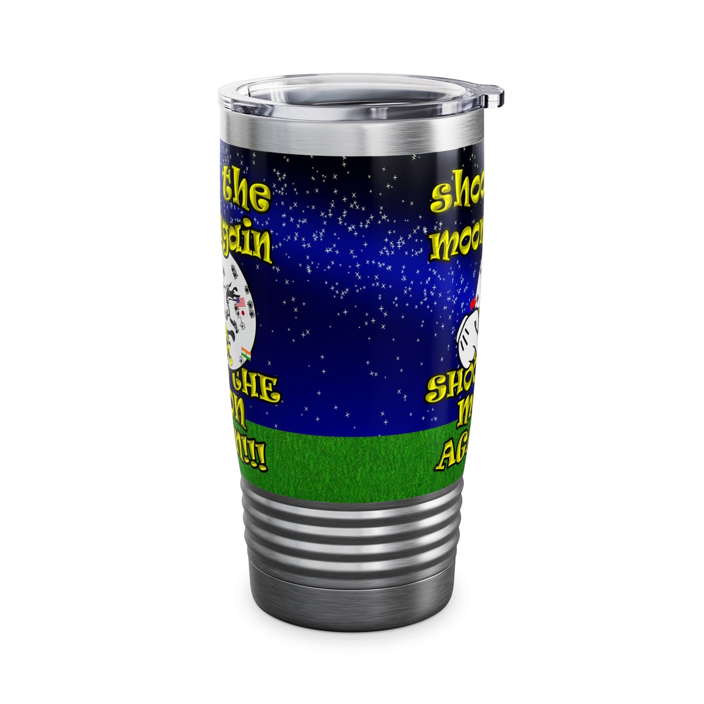shoot the moon again - Ringneck Tumbler, 20oz ('snoops' background)