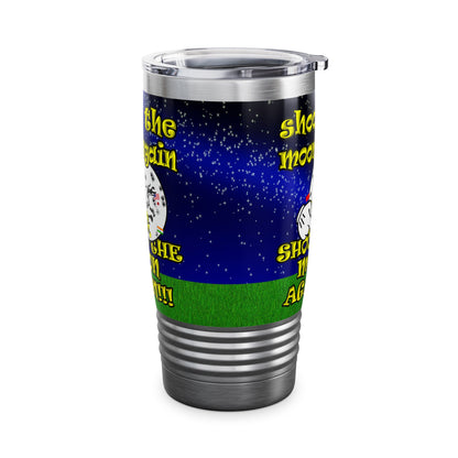 shoot the moon again - Ringneck Tumbler, 20oz ('snoops' background)