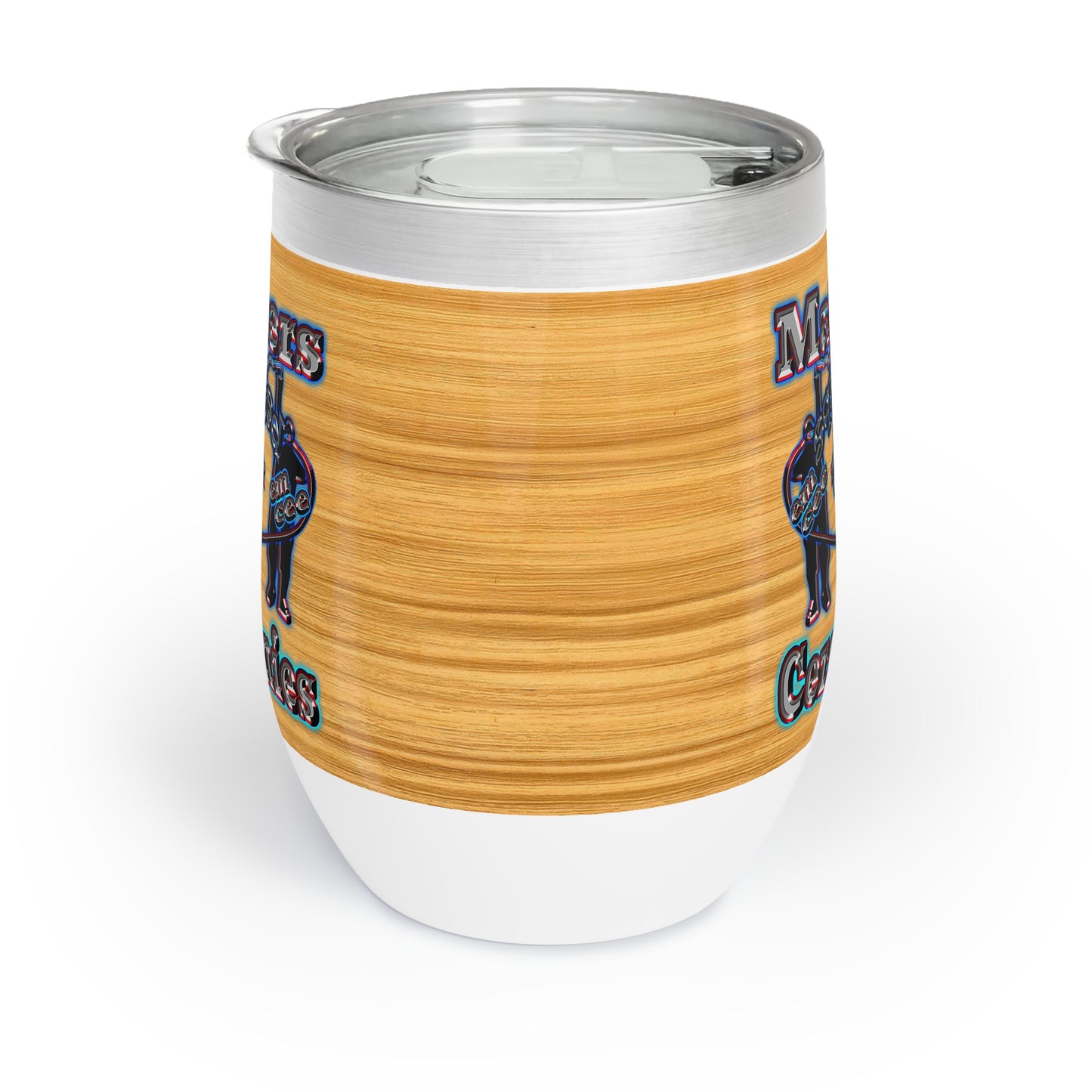 em cee squared - Chill Wine Tumbler (butterscotch wood finish)