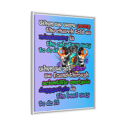 doggystyle - framed canvas art (light blue-purple wave)