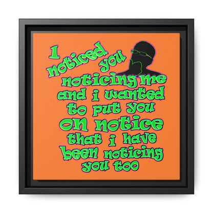 noticed you noticing - framed canvas art (crusta)