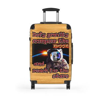 defy conquer reach - Suitcase (butterscotch wood finish)