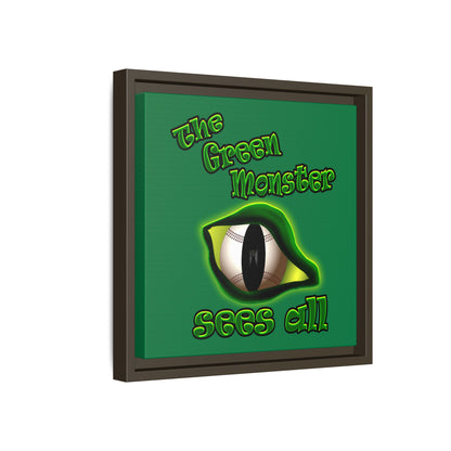 green monster - framed canvas art (dark green)