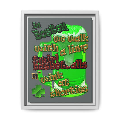 celtics logo - framed canvas art (dark grey)