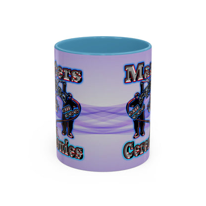 em cee squared - Accent Mug (light blue-pink wave)