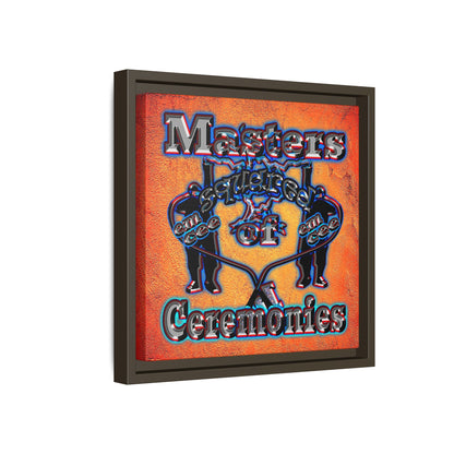 em cee squared - framed canvas art (burnt orange)