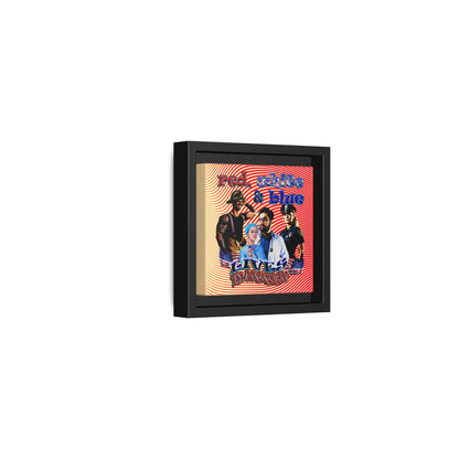 rw&b lives matter - framed canvas art (yellow-orange wave)