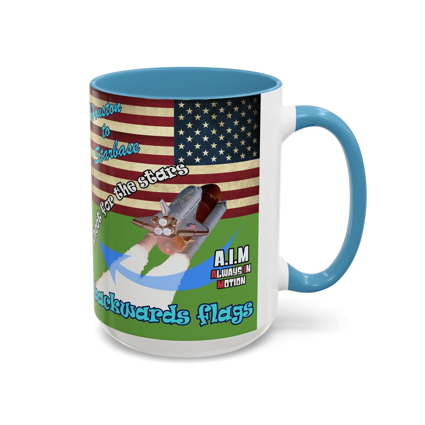 shoot for the stars - Accent Mug (green)