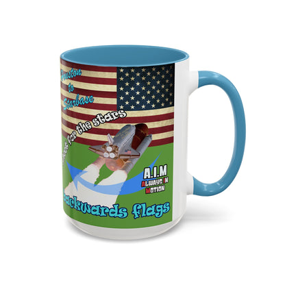 shoot for the stars - Accent Mug (green)