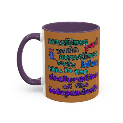 declaration of the independents - Accent Mug (light brown)