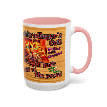 schrodinger's cat - Accent Mug (butterscotch wood finish)