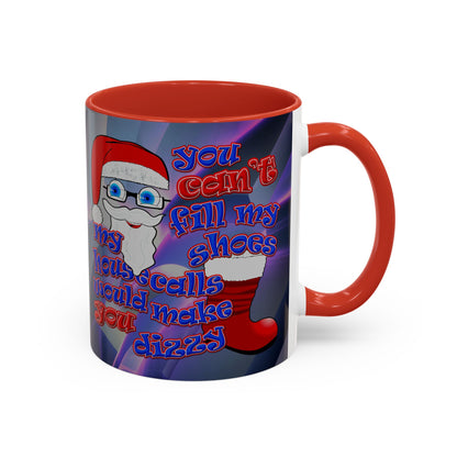 santa's shoes - Accent Mug (grey-pink wave)