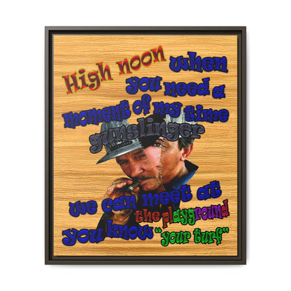 high noon - framed canvas art (butterscotch wood finish)