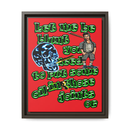 og - framed canvas art (red)