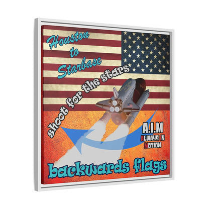 shoot for the stars - framed canvas art (burnt orange)