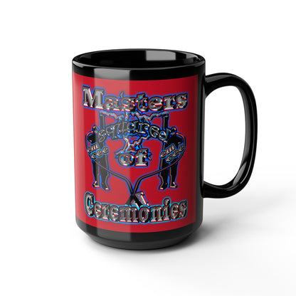 em cee squared - Black Mug (dark red)