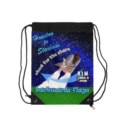 shoot for the stars - Drawstring Bag ('snoops' background)