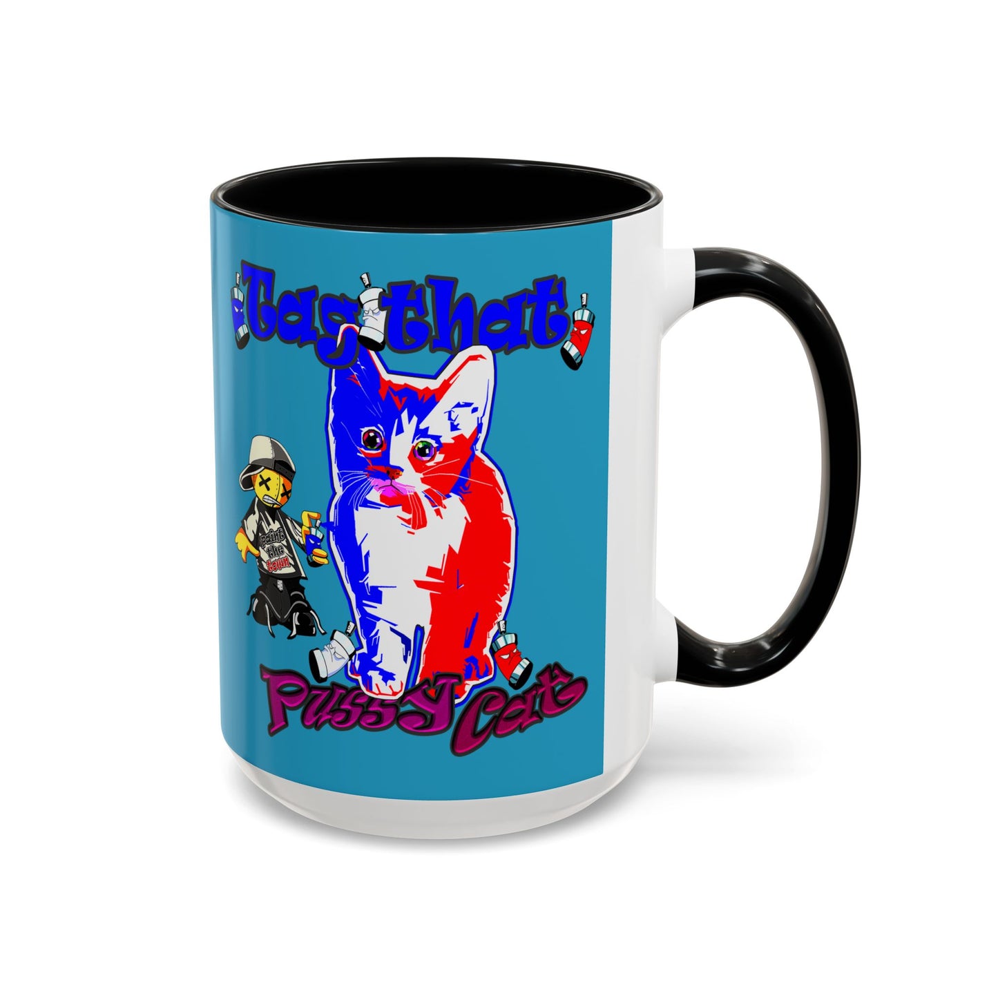 tag that - Accent Mug (turquoise)