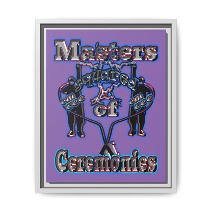 em cee squared - framed canvas art (light purple)