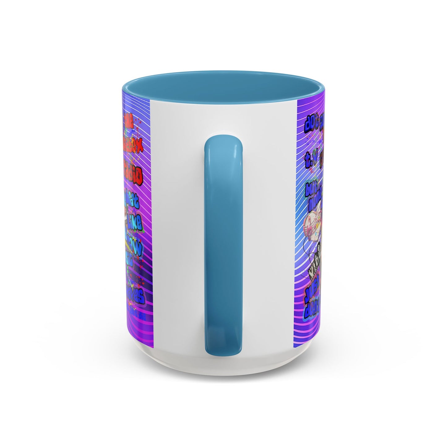 drop the beat - Accent Mug (purple wave)