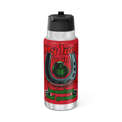 my luck - Gator Tumbler, 32oz (dark red)