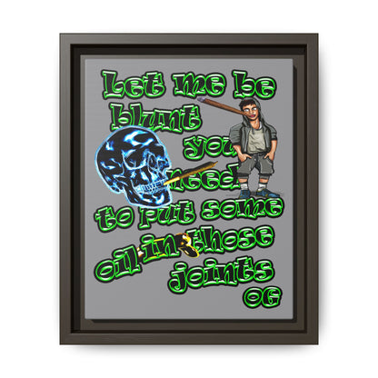 og - framed canvas art (grey)