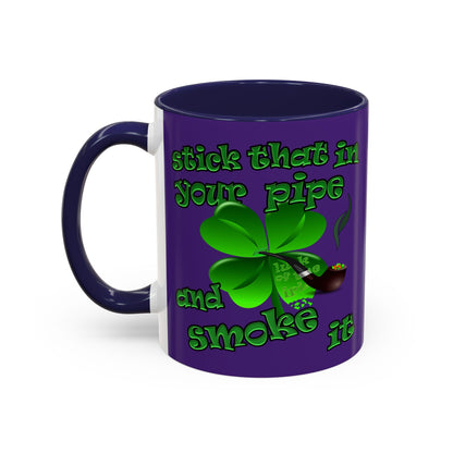 celtics logo - Accent Mug (purple)