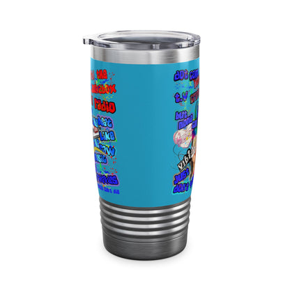 drop the beat - Ringneck Tumbler, 20oz (turquoise)