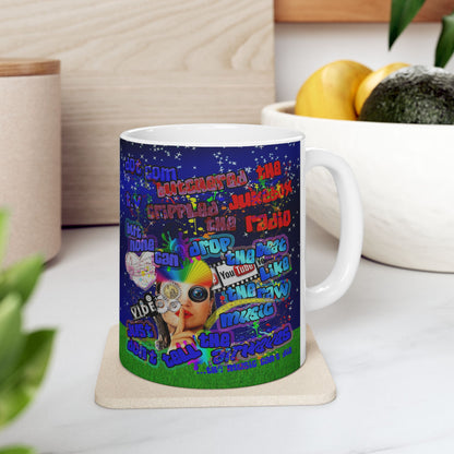 drop the beat - White Mug ('snoops' background)