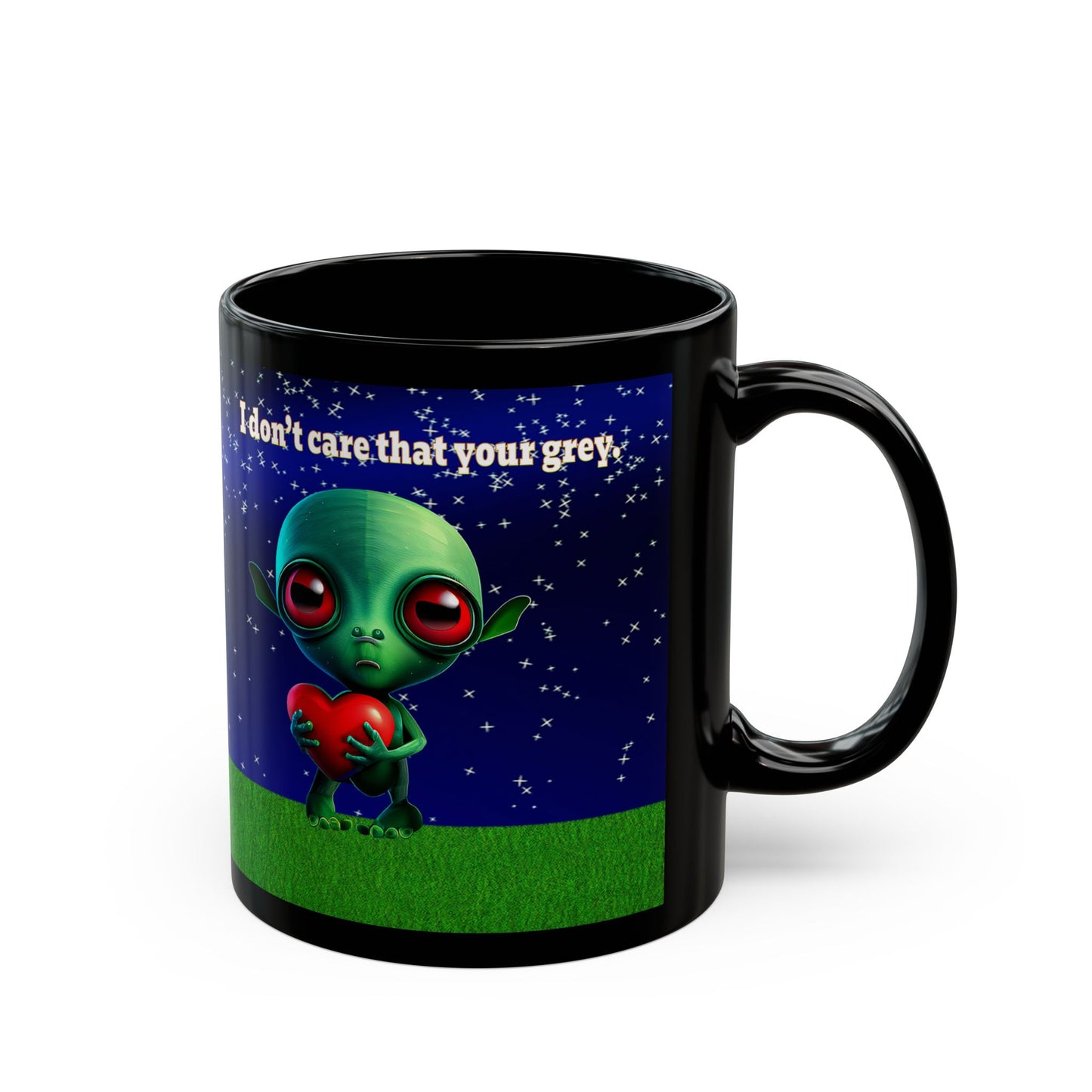 I don't care that your grey - Black Mug ('snoops' background)