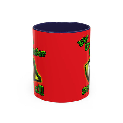 green monster - Accent Mug (red)