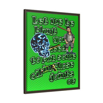 og - framed canvas art (logo green)
